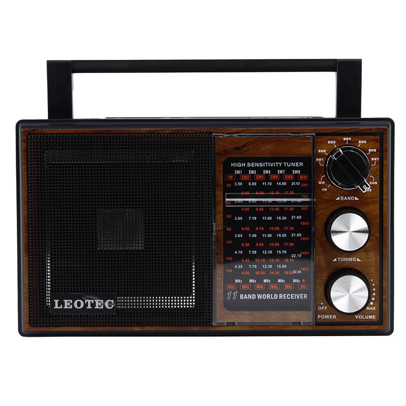 Radio portabil clasic, 11 benzi, 3W, alimentara duala, ABS, Leotec - imagine 7